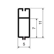 Плакатний профіль №11 (планки для плакатів). Схема розмірів.